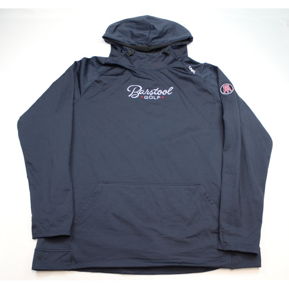 UNRL Barstool Golf Hoodie Mens XXL Logo Embroidered Pullover Navy Blue